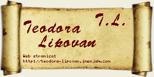 Teodora Lipovan vizit kartica